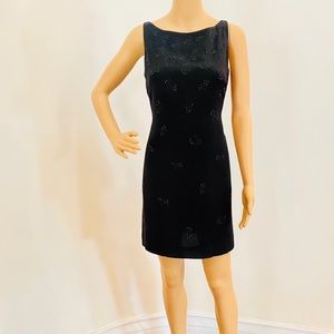 Ann Taylor Beaded Black Dress